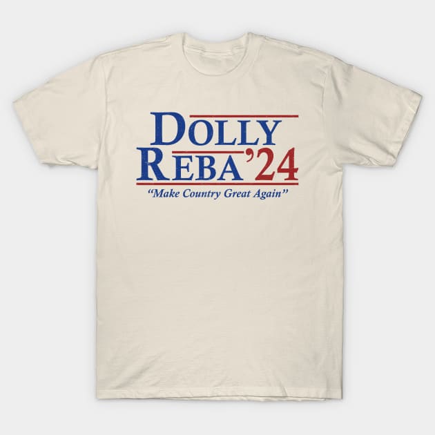 Dolly Reba 2024 Make Country Great Again T-Shirt by RomanDanielsArt